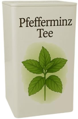 speecheese Grüne Ruhe Pfefferminz Tee Dose 900ml MetallDose 900ml für Kräutertee Liebhaber - stilvoll & hochwertig