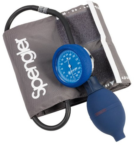 SPENGLER Lian NM, Tensiomètre Mécanique pour Mesure de la Pression Artérielle, Précis, Résistant, Ambidextre, Mécanisme Horloger, Poire Grand Volume, Connectique Facile, Brassard M Fourni (Gris, taille M, en nylon)
