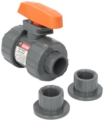 Hayward tb1075st 3/4-Zoll-PVC TB Serie Kugelhahn mit Viton Dichtungen und Fassung/Gewinde Ende Anschluss
