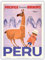 Peru – Pacifica International Airways – Native Boy with Lama – Vintage Flugreise Poster c.1950er Jahre – Master Art Print 22,9 x 30,5 cm