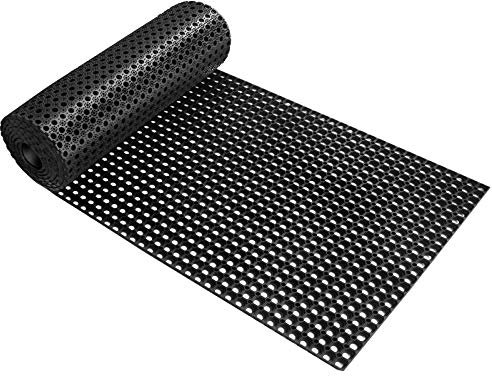 etm Caillebotis Caoutchouc antidérapant au Metre | Interieur extérieur - Maison, entrée, hôtel, Bureau, Jardin etc. | Drainage Optimal | Octo 22mm - 100x250cm