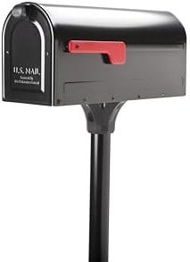 ARCHITECTURAL MAILBOXES 7680B-10 MB1 Briefkasten und Erdpfosten-Set, Bl, M