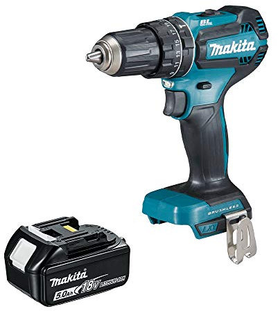 MAKITA DHP485Z 18V LXT BRUSHLESS Combi Drill 1 x 5Ah Battery BL1850B