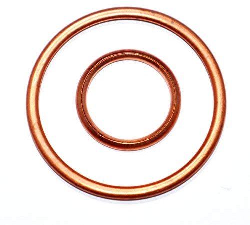 Kupferdichtungen DIN 7603 Form C 14x18x2,0 Stückzahl 20 Dichtring Fülldichtring Kupfer gefüllte Ring Dichtung