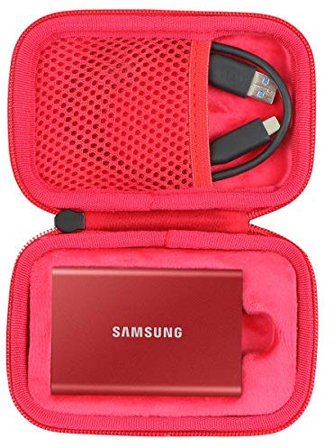 co2CREA Hard Storage Carrying Case for Samsung T7 Touch /T7 Portable State Drives 500GB 1TB 2TB External SSD Hard EVA Shockproof Storage Travel Bag