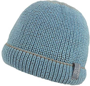 PICKAPOOH Kinder Bio-Strickmütze Walter, Blau/Grau, Gr. 1 (48-50 cm)