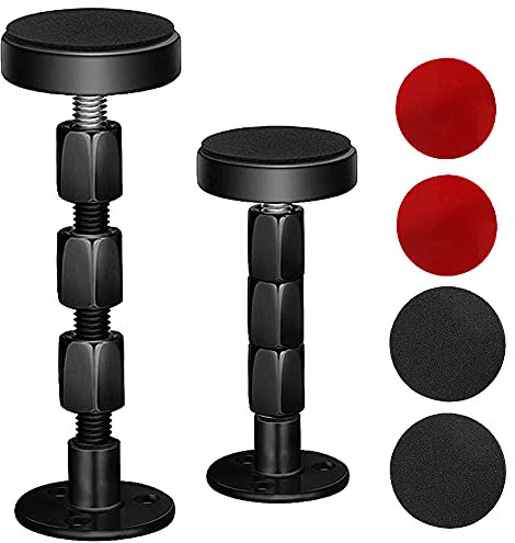 WANLIAN Kopfteil Stabilisator, Kopfteil-Stopper, Bettgestell-Halter, Verstellbarer Gewinde-Bettrahmen, Anti-Schüttel-Werkzeug, verstellbar von 3,8 cm - 11,4 cm, Schwarz, 2 Stück