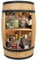 weeco Tonneau en Bois avec éclairage LED - Commode de Maison gin Whisky - bière - Casier à Vin - Meuble Rangement Bouteille Alcool Tonneau Bar - Casier à Vin - Bar de Maison