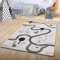 TT Home Teppich Kinder Kinderzimmerteppich Kinderteppich Babymatte Straße Bär Fuchs Baum, Farbe: Grau Weiß, Größe:120x160 cm