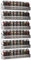 Hanging Spice Racks Wall Mounted 2 Set Large Spice Organizer for Jars Storage Metal Chrome Narrow Wall Mountable Spice Racks for Kitchen Wall Inside Cupboard or Cabinet Doors Silver grey