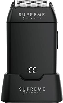 Supreme Trimmer STF602 Elektrorasierer für Herren, Nass-/Trockenrasierer für Herren, Schwarz – Crunch