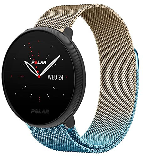 Strap-it Milanese Armband - Kompatibel mit Polar Ignite 2Armband Ersatzarmband Edelstahl Armband mit Magnetverschluss Sportuhr zubehör für smartwatch 20mm Armband Blau