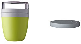 Mepal - Lunchpot Switch Ellipse - mach aus deinem Lunchpot einen Snackpot - Praktischer Müslibecher - Geeignet für Tiefkühler, Mikrowelle & Spülmachine - Lemon Lime