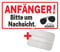 Printino® Anfänger! Auto Aufkleber - Führerschein bestanden Geschenk - Achtung Aufkleber Bitte um Nachsicht 20 x 10 cm Vorsicht Fahranfänger Autoaufkleber (Fahranfänger)