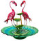 abc HOME | Zimmerbrunnen Flamingos | Glas, Metall | 40 cm H
