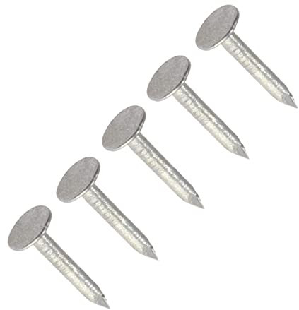 TERF® 20mm X 3mm Galvanised ELH Clout Nails 20mm (0.79 inch) X 3mm Extra Large Head Clout Nails for Roofing DIY and Crafts Home Decor Woodwork Furniture and Construction - Pack of 200
