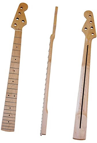 Cuello De Bajo Eléctrico 5 Cuerdas Cuello De Guitarra Eléctrica Natural Canada Maple Wood Matte 21F 7.5cm Ancho Repuesto de cuello de guitarra