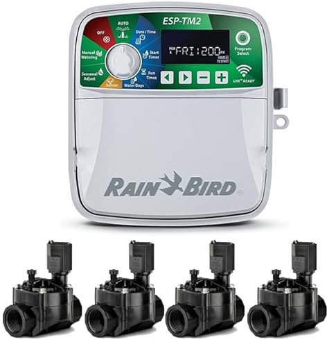 Programador de Riego automático Eléctrico ESP-TM2 4 zonas Interior R.Bird + 4 Electroválvulas 100HV 24V 1