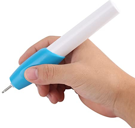 Mini Bolígrafo de Grabado, Pluma Grabadora Eléctrica Portátil, Bolígrafo de Mano para Tallar, Herramienta de Grabado Pluma Bricolaje, para Metal Vidrio Cristal Cuero Madera Plástico(17,5 x 2,9 cm)