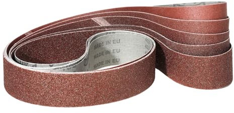Klingspor Schleifbänder 50 x 1600 mm Schleifband Set Je 1x Korn Körnung 40/60/80/120/180 für Bandschleifer Schleifmaschine, zum Schleifen, Feilen, Schärfen und Entrosten (5 Stück)