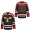 PERC30 Hockey Trikots #00 Movie Herren genähte Buchstaben und Zahlen S-4XL, Schwarz, 4X-Groß