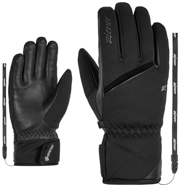 Ziener Damen Skihandschuh Kiyuna GTX PR, Black, 8