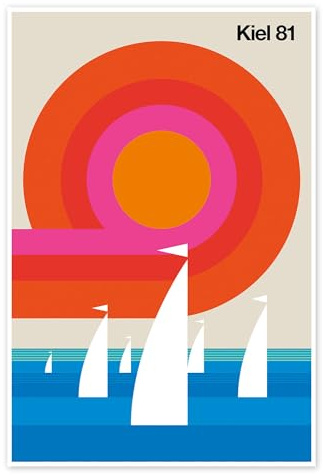 Posterlounge Kiel 81 Poster | 40 x 60 cm von Bo Lundberg Orange Wandbilder Wanddeko
