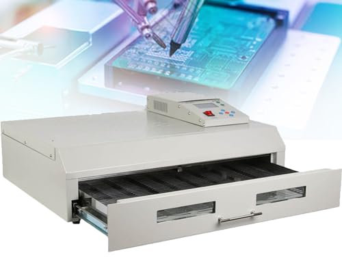Machine électrique Maker 800W-2300W Four de Refusion, Machine à Souder à Chauffage Infrarouge Professionnel avec Circulation d'air Chaud pour l'épreuvage de Soudure PCB SMT,962C