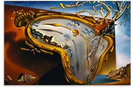 HBEOOP Salvador Dali berühmte Farbe (schmelzende Uhr), Druck, Poster, Kunstwerke, Bilddruck, Wandkunst, Gemälde, Leinwand, Geschenk, Dekoration, Zuhause, dekorativ, 40 x 60 cm