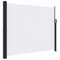 vidaXL Seitenmarkise, Sichtschutz Ausziehbar, Windschutz Sonnenschutz für Garten Balkon Terrasse, Seitenrollo Seitenwandmarkise, Weiß 160x600cm