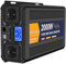 Starkbaer 2000W Wechselrichter 24v auf 230v Reiner Sinus Spannungswandler mit LCD-Bildschirm, Fernbedienung,AC Steckdosen,Type-C,USB Anschlüsse Für Reisen im Freien,Stromerzeugung (2000W24V)