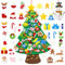 Idota 98 cm Arbol Navidad Fieltro, DIY Arbol de Navidad de Fieltro Niños con 40 Adornos Extraíbles para Decoración Pared Puerta