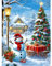 DIY Navidad Diamond Painting Kit, Muñeco de Nieve 5D Pintar con Diamantes Kit Pintura Diamante Niños Adultos Redondo Taladro Cuadro Diamantes Kits para Hogar Decor30x40cm