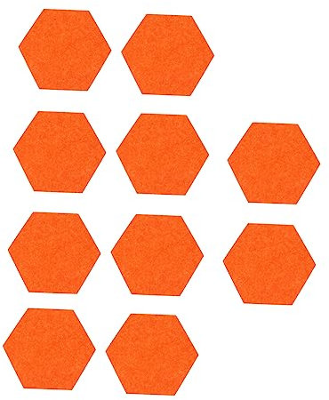 FUNOMOCYA 10stücke Teiliges Sechseckiges Filz-wanddekor- Selbstklebende Eva Nachrichtentafel Bunte Memo Pinnwand Für Diy Schlafzimmerdekoration Und Büro Moderne Filzpaneele Praktische Fotowa