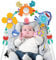 BOUFEIDA Kinderwagenkette Kinderwagenkette Junge Kinderwagen Kette für Babys Kinderwagen Spielzeug Geeignet für Kinder im Alter von 2 Jahren und darüber