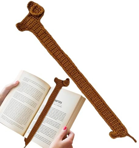 2 Stück Einzigartiges Gestricktes Hunde-Lesezeichen Gestrickt Hund Lesezeichen Dackel Lesezeichen Kreative Handgemachte Häkeln Dackel Lesezeichen Für Männer, Frauen