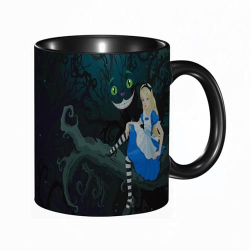 reyawdf Tazza Mug in Ceramica Personalizzata,Alice nel Paese delle Meraviglie nella mi,11oz/330ml, Resistente al Calore, Adatta a Lavastoviglie Idea Regalo Divertente per Colazioni, Compleanni, Natale