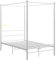 Festnight Himmelbett 140x200 cm Metallbett Ehebett Doppelbett Bettgestell Metall Bett Bettrahmen Schlafzimmerbett