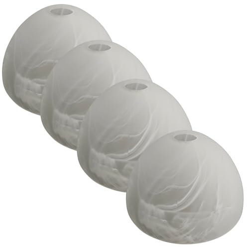 4 Stück Lampenschirm für Tischlampe Lampenschirm Stehlampe Lampenschirm E14 Lamp Shade Lampenschirm 17 cm Durchmesser Lampenschirm für Hängelampe Glas Ersatz (4x Prestige Lampenschirm)