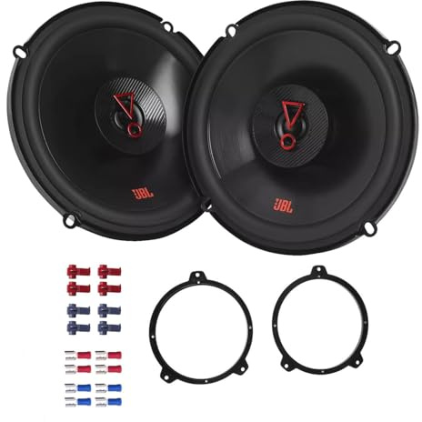 JBL Stage3 627F Lautsprecher mit Einbauset passend für BMW 3er Limo (E46) 1998-2005 Türen vorne/hinten 450W 165mm 2 Wege Koax