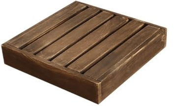 Blumentopf-Unterlage aus Massivholz mit Rädern Mobile Blumentopf-Unterlage Rolltablett-Gestell Aquarium-Gestell Topf-Unterlage