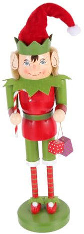 TINEASUR Schiaccianoci Elfo Natale Schiaccianoci Da Tavolo Da Tavolo Natale Decorazione In Legno Di e Forniture Per Feste Di