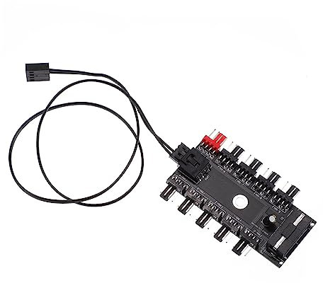 VILLCASE Desktop Computer Fan Hub for Computer Case Cooling Fan Splitter Hub Usb Powered