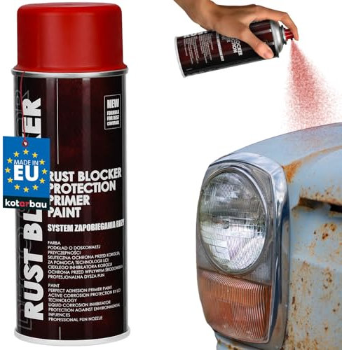 KOTARBAU® vernice spray antiruggine per metallo 400 ml rosso fuoco RAL 3000 allo zinco per recinzioni da giardino cancelli