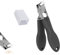 BOXOB Jaw Opening Anti-Splash Slanted Nail Clipper, Black Bent Nail Clippers Stainless Steel Household Curved Fingernail Trimmer for Women and Men Pet