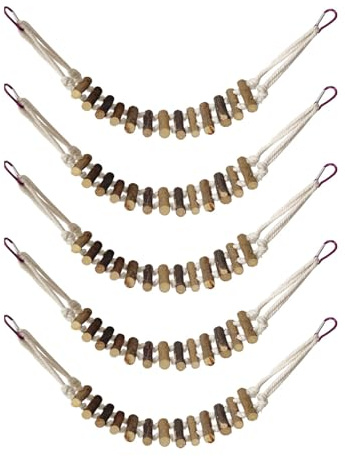 pumpumlia 5 x Vogel-Holzleiter, Brücke, Haustier-Hamster, Kletterschaukel, Spielzeug für Tierunterhaltung, Hängeseil