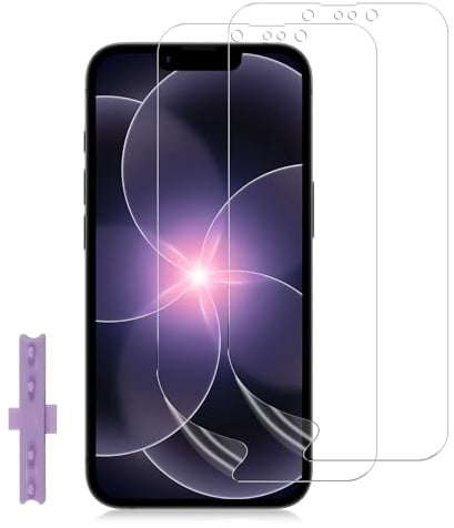 LiiLaa Hydrogel Diplayschutzfolie für iPhone 17E/16E 5G mit Positionierhilfe, 2 Stück Weiche TPU Schutzfolie, Flexible Folie Fingerabdrücke Entsperren Film