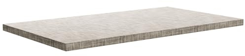 FRANKYSTAR Fabri - Rechteckige Tischplatte für Esstisch, 160 x 90 x 5 cm, aus mehrschichtigem Holz, grau-strukturiertes Finish