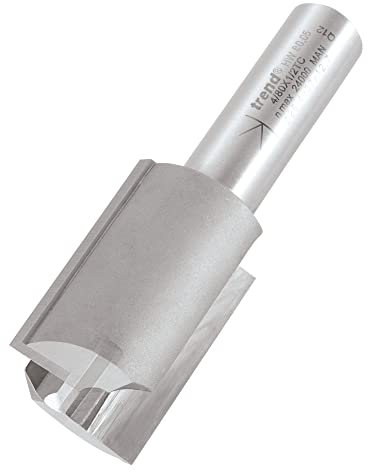 Trend Professional Two Flute Router Cutter Bit, 1/2 Inch Shank, 25.4mm Cut Diameter & 37mm Cut Length, Tungsten Carbide Tipped, 4/80X1/2TC