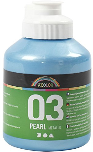 A-Color Acrylfarbe, hellblau, 03 - Metallic, 500ml